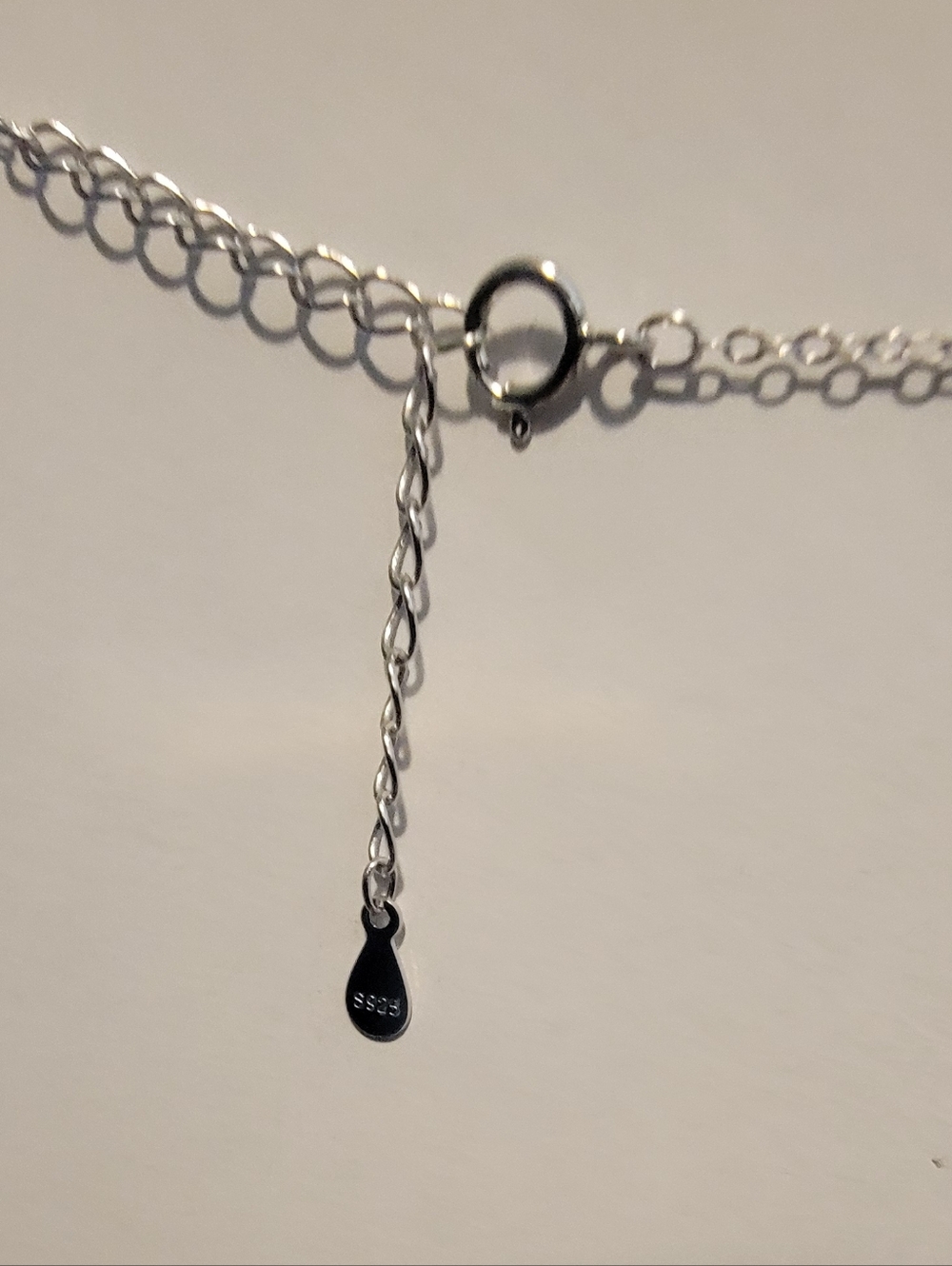 Moissanite Teardrop Pendant Necklace - Certified - Picture 2 of 6